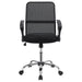 Gerta - Office Chair With Mesh Backrest - Black And Chrome - Simple Home Plus