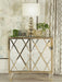 Astilbe - 2-Door Accent Cabinet - Mirror And Champagne - Simple Home Plus