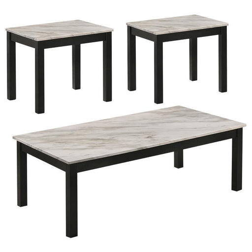 Bates - Faux Marble 3-Piece Occasional Table Set - Simple Home Plus