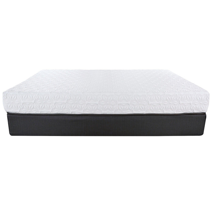 8" Twin Long Three Layer Gel Infused Memory Foam Smooth Top Mattress - White / Black