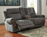 Austere - Gray - Dbl Rec Loveseat W/Console - Simple Home Plus