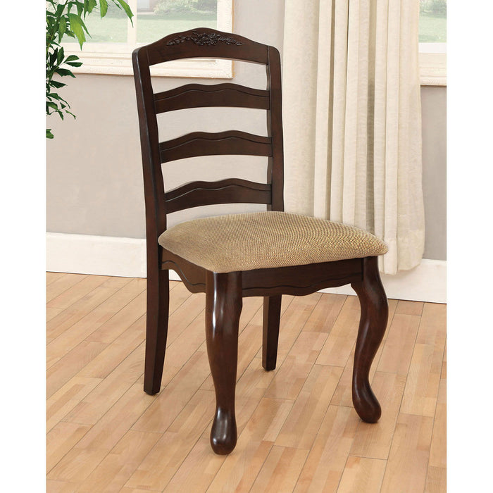 Townsville - Side Chair (Set of 2) - Dark Walnut / Tan - Simple Home Plus