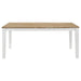 Hollis - Rectangular Dining Table - Brown And White - Simple Home Plus