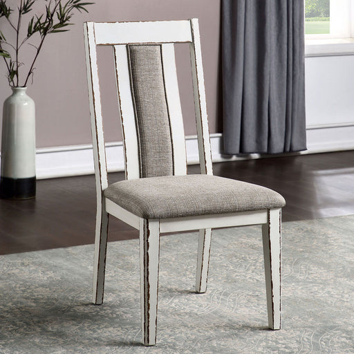 Halsey - Side Chair (Set of 2) - Weathered White / Warm Gray - Simple Home Plus