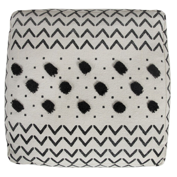 Ottoman Cotton - White / Black