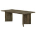 Tyler - Rectangular Double V-Leg Dining Table - Mango Brown - Simple Home Plus