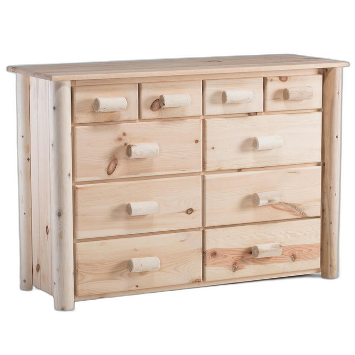 Unfinished Wood Ten Drawer Dresser - Natural