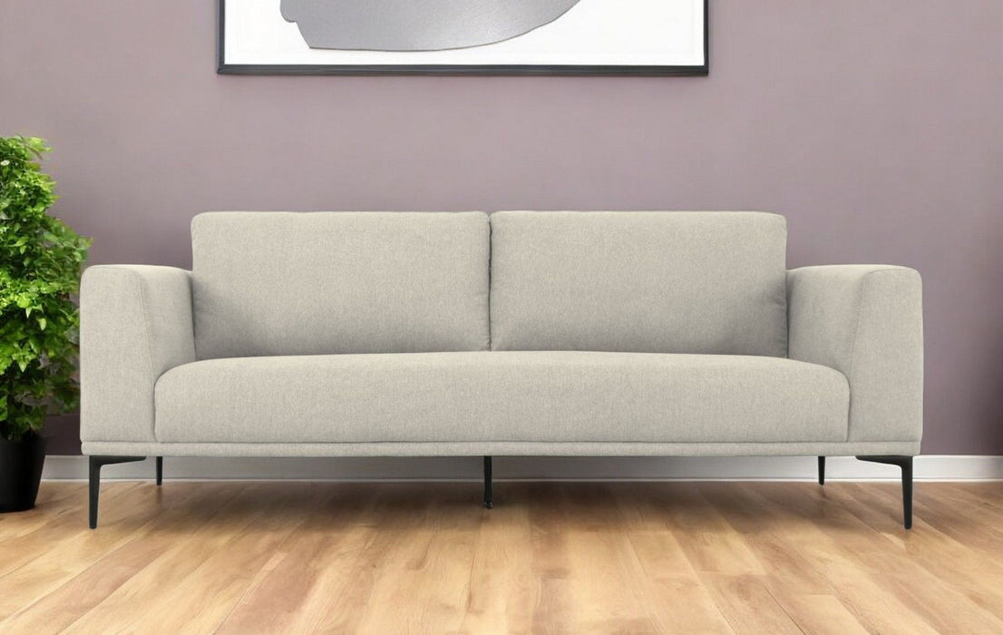 Sofa With Black Legs - Beige