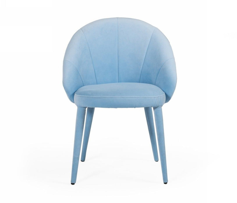 Fabric Wrapped Dining Chair - Blue