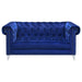 Bleker - Tufted Tuxedo Arm Loveseat - Blue - Simple Home Plus