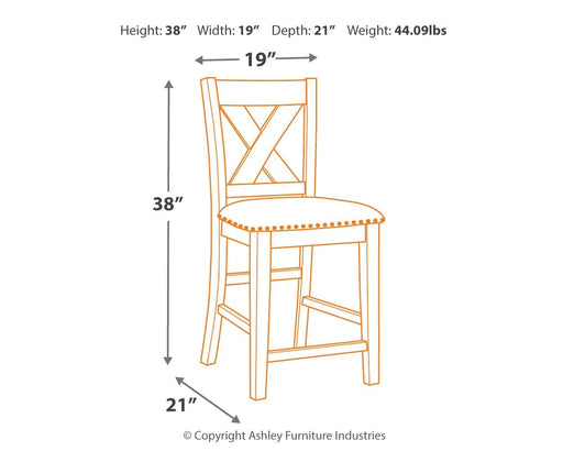 Caitbrook - Gray - Upholstered Barstool (Set of 2) - Simple Home Plus