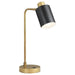 Cherise - Adjustable Shade Table Lamp - Antique Brass And Matte Black - Simple Home Plus