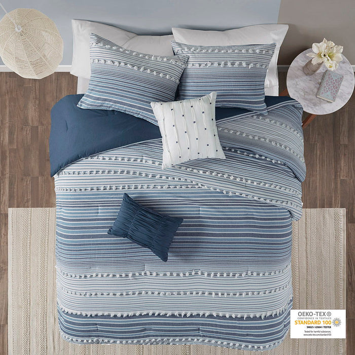 Calum - Comforter Set Cotton - Navy