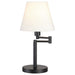 Colombe - Rotatable Frame Table Lamp - Off White And Matte Black - Simple Home Plus