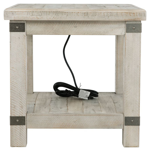 Carynhurst - White Wash Gray - Rectangular End Table - Simple Home Plus