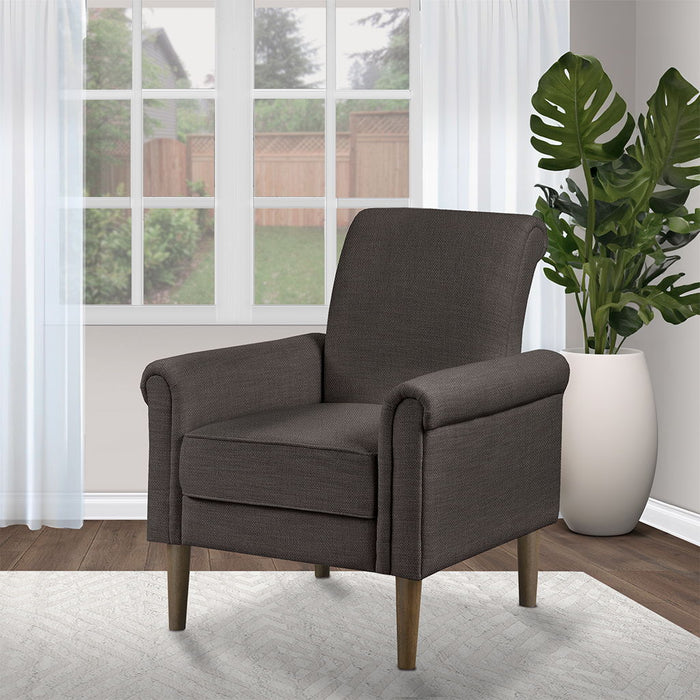 Jeanie - Rolled Arm Accent Chair - Grey