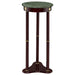 Edie - Round Marble Top Accent Table - Merlot - Simple Home Plus