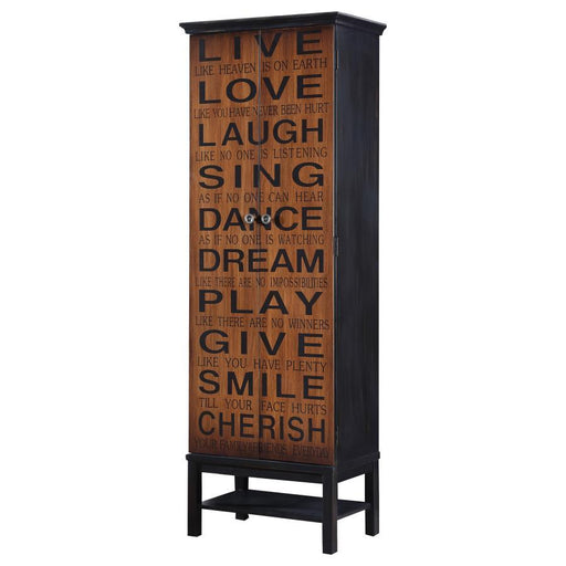 Lovegood - 2-Door Accent Cabinet - Rich Brown And Black - Simple Home Plus
