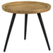 Zoe - Round End Table With Trio Legs - Natural And Black - Simple Home Plus