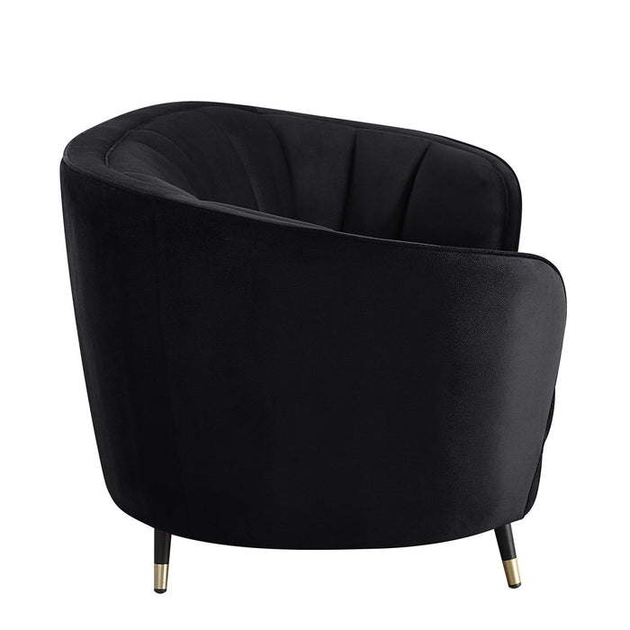 Upholstered Sofa Velvet - Black