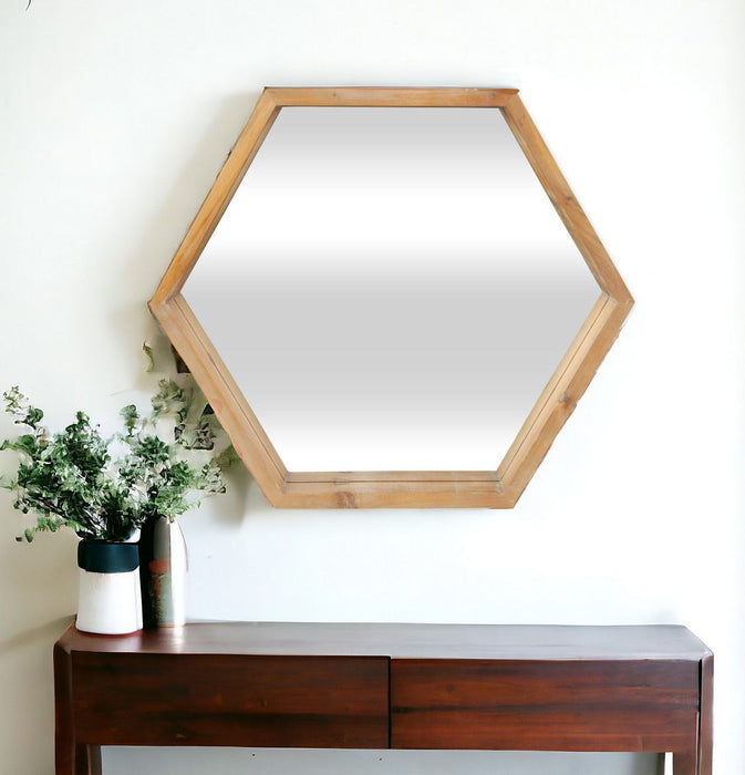 21" Unframed Accent Mirror - Brown