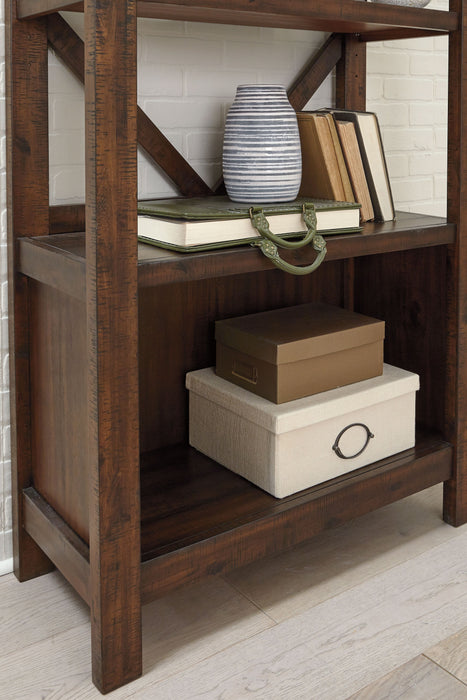 Baldridge - Rustic Brown - Large Bookcase - Simple Home Plus