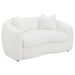 Isabella - Upholstered Tight Back Loveseat - White - Simple Home Plus