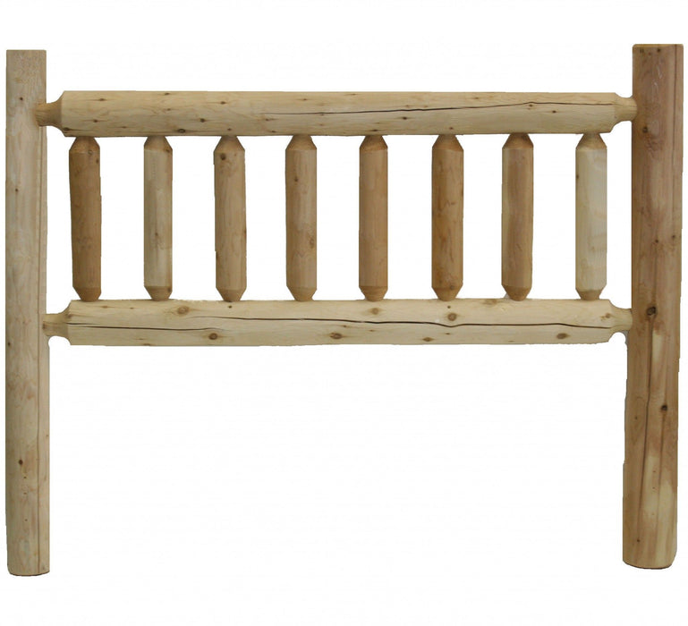 Cedar Log Twin Headboard - Natural Clear