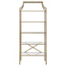 Serena - 5-Tier Tempered Glass Shelves Bookcase - Matte Gold - Simple Home Plus