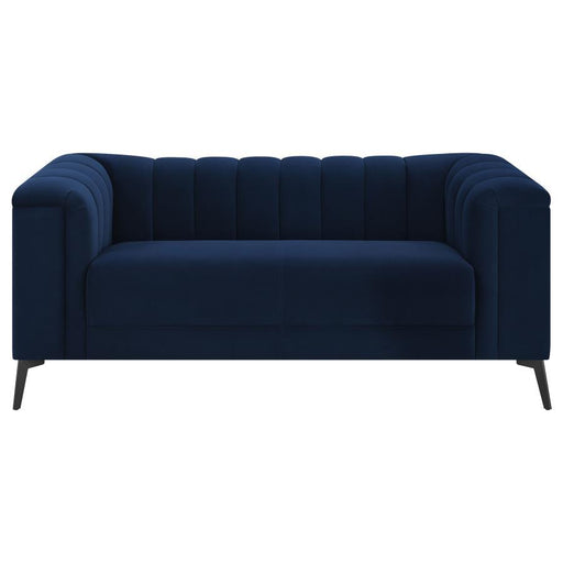 Chalet - Tuxedo Arm Loveseat - Blue - Simple Home Plus