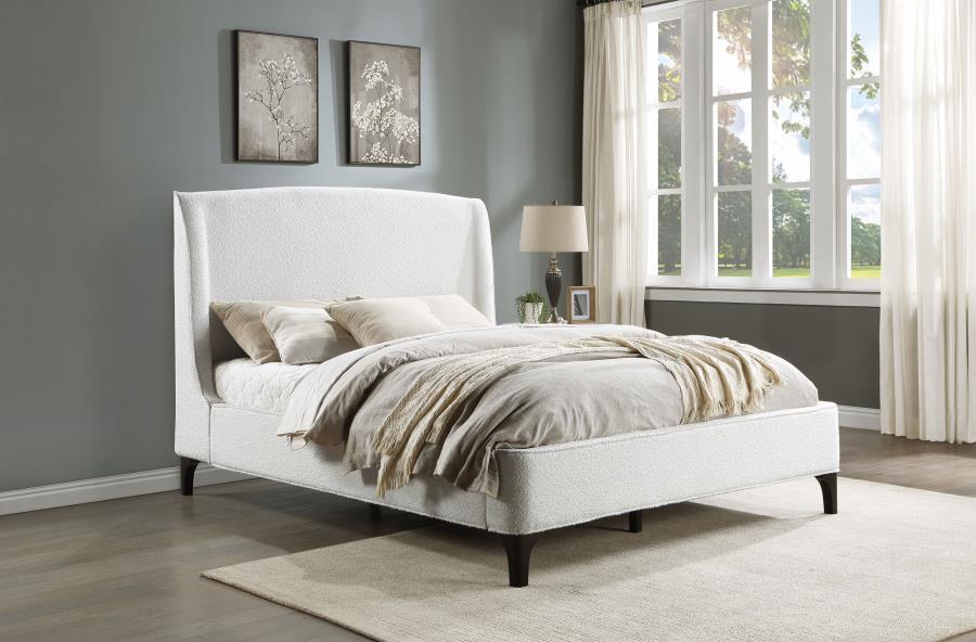 Mosby - Upholstered Curved Headboard Platform Bed - Simple Home Plus