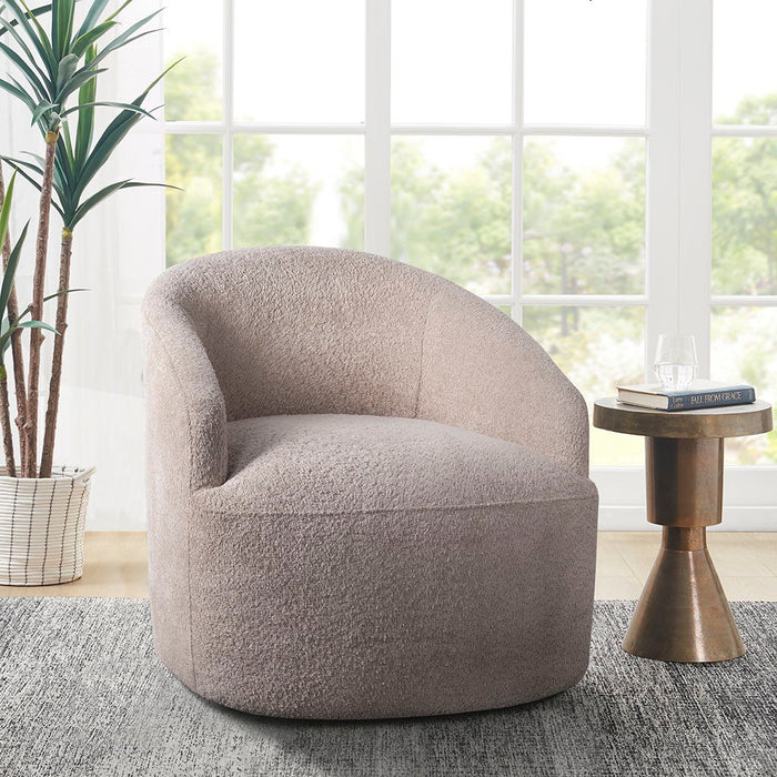 Bonn - Upholstered 360 Degree Swivel Chair - Beige