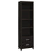 Lewes - 2-Drawer Media Tower - Cappuccino - Simple Home Plus