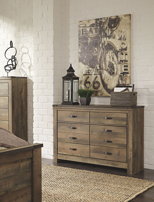 Trinell - Brown Dark - Six Drawer Dresser - 61.34" X 15.98" X 42.99" - Simple Home Plus