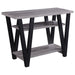 Stevens - V-Shaped Sofa Table - Black And Antique Gray - Simple Home Plus