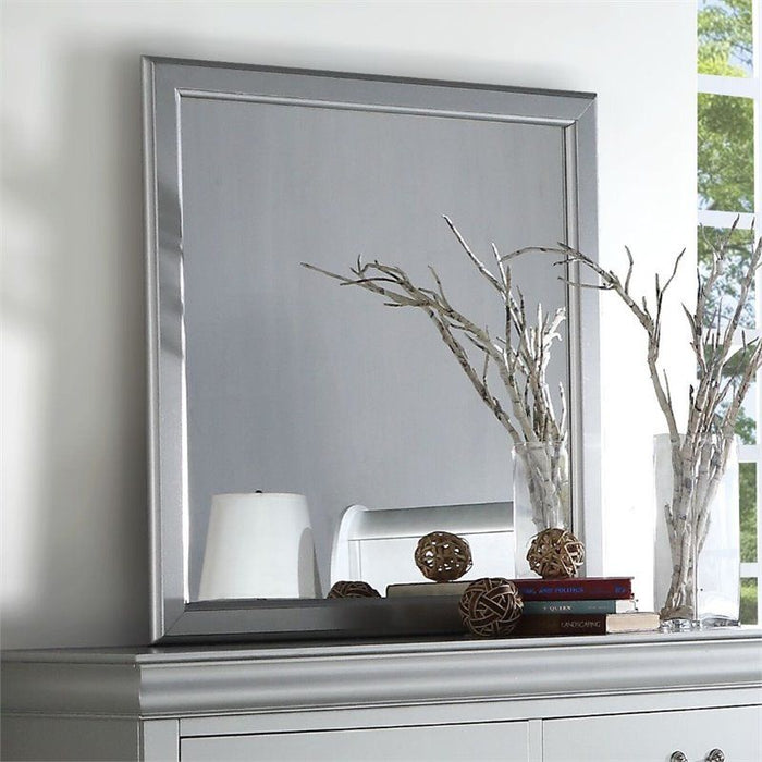 38" Rectangle Wall Mounted Accent Mirror - Silver