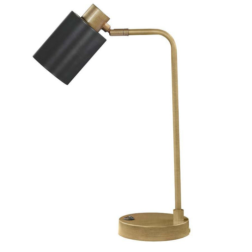 Cherise - Adjustable Shade Table Lamp - Antique Brass And Matte Black - Simple Home Plus