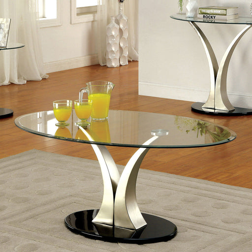 Valo - Coffee Table - Satin Plated / Black - Simple Home Plus