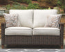 Paradise - Medium Brown - Loveseat W/Cushion - Simple Home Plus