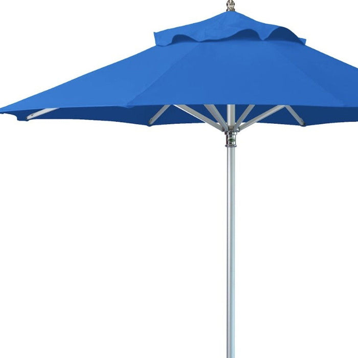 Polyester, Round Market Patio Umbrella - Blue