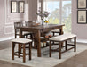 Fredonia - Counter Height Table - Rustic Oak - Simple Home Plus