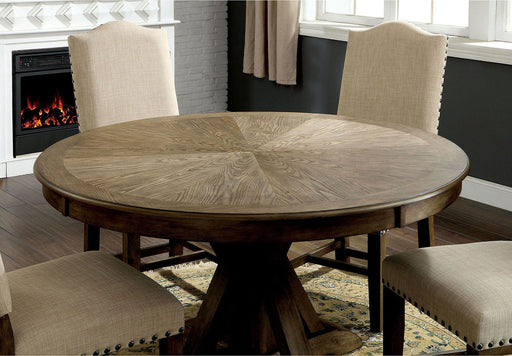 Julia - Round Dining Table - Light Oak / Beige - Simple Home Plus