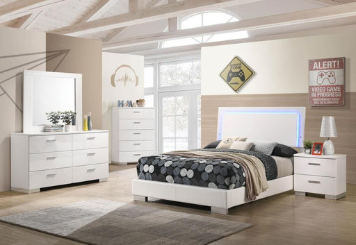 Felicity - Contemporary High Gloss Bedroom Set - Simple Home Plus