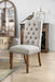 Gianna - Buttoned Side Chair (Set of 2) - Rustic Oak /Ivory - Simple Home Plus