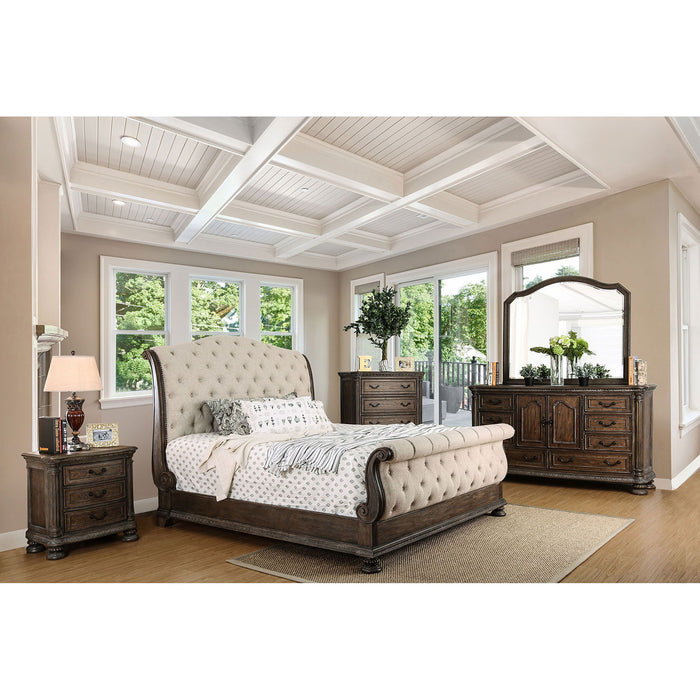 Lysandra - California King Bed - Rustic Natural Tone / Beige