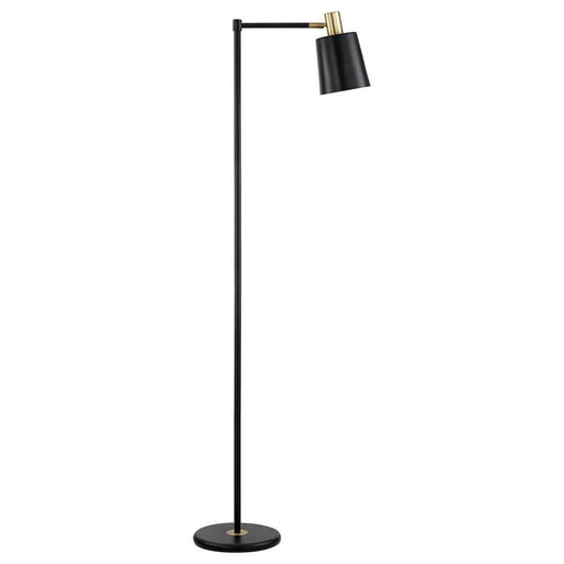 Rhapsody - 1-Light Floor Lamp With Horn - Shade Black - Simple Home Plus