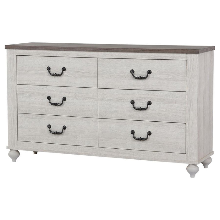 Stillwood - 6-Drawer Dresser - Vintage Linen - Simple Home Plus