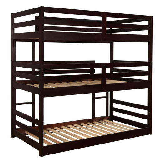 Sandler - Twin Triple Bunk Bed - Cappuccino - Simple Home Plus