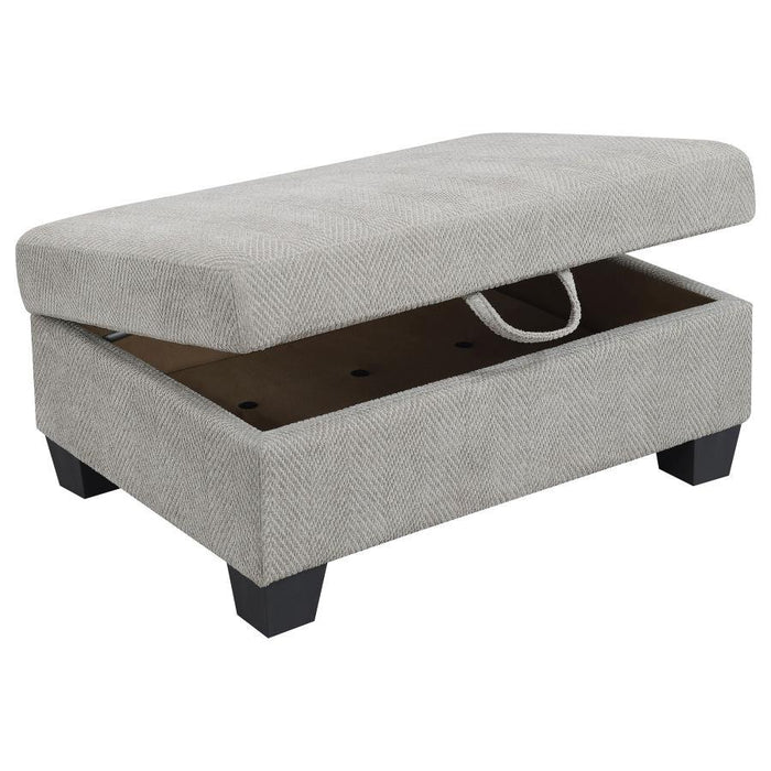 Whitson - Upholstered Storage Ottoman - Stone - Simple Home Plus