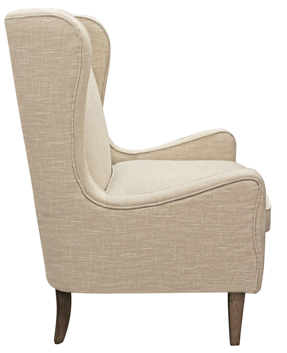 Linen Solid Color Lounge Chair - Natural